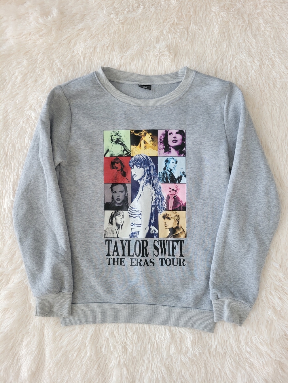 Taylor Swift Eras Tour Crewneck Sweatshirt Gray Women's Size XS